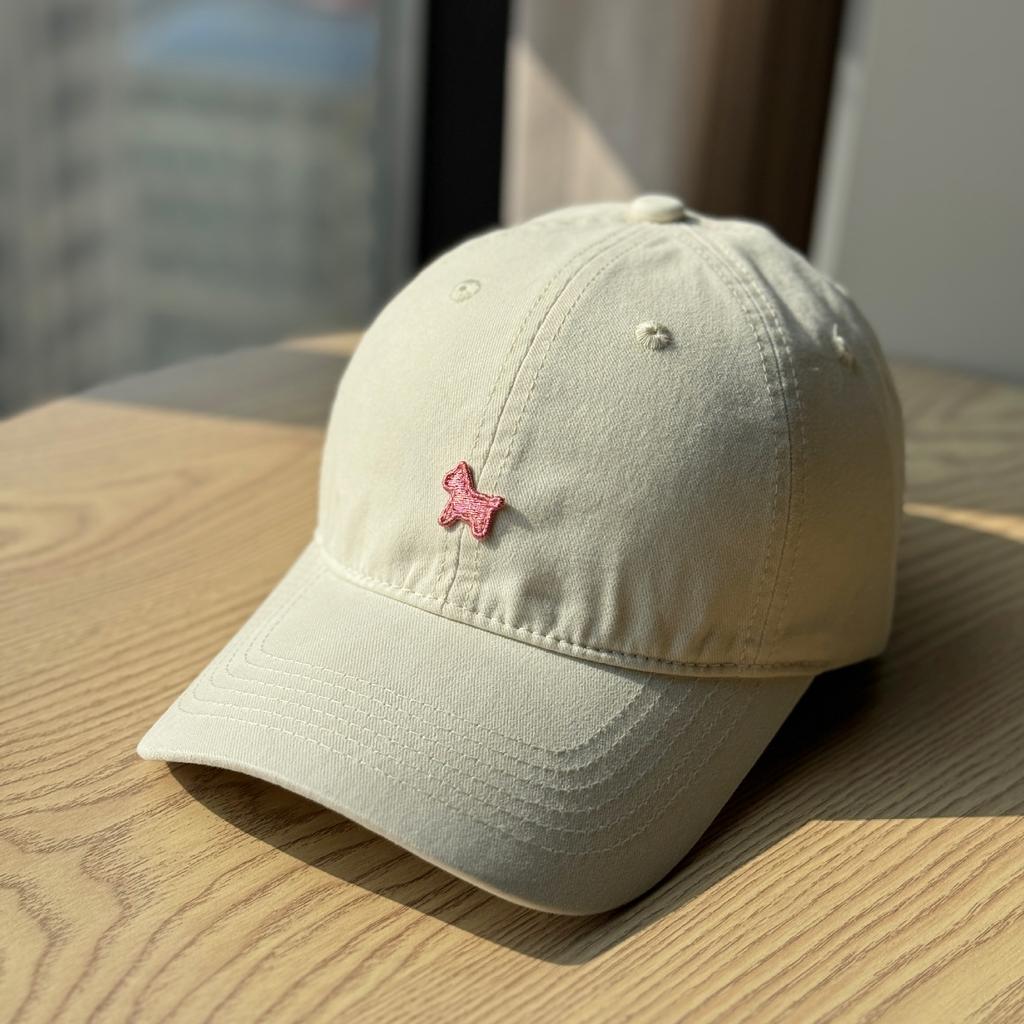 Spring and summer pony embroidery soft-top baseball cap for women, outdoor sun protection hat with deep and wide brim, makes the face look smaller,