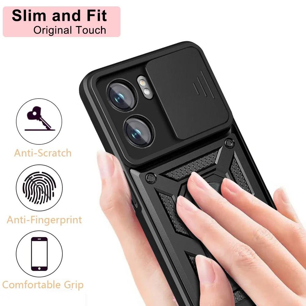 Ochranné puzdro pre OPPO RENO 12 11 Pro Realme GT 6T 5G C65 C67 C63 C53 A79 A78 A58 A60 Kryt s krúžkom Magnetický držiak Coque Fundas