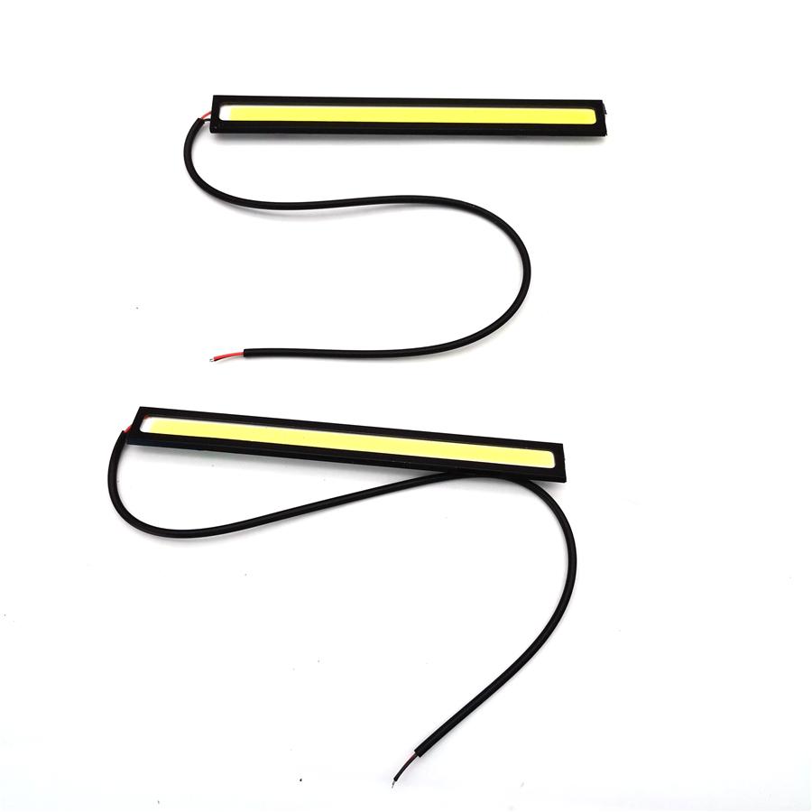 2PCS 12V 14CM COB White Car LED Lights for DRL Fog Driving Lamp