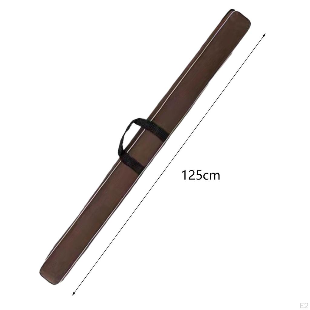 Étui De Transport Pour Cannes à Pêche En Toile - 140 Cm - Marron Chocolat - Pratique Pour Voyage