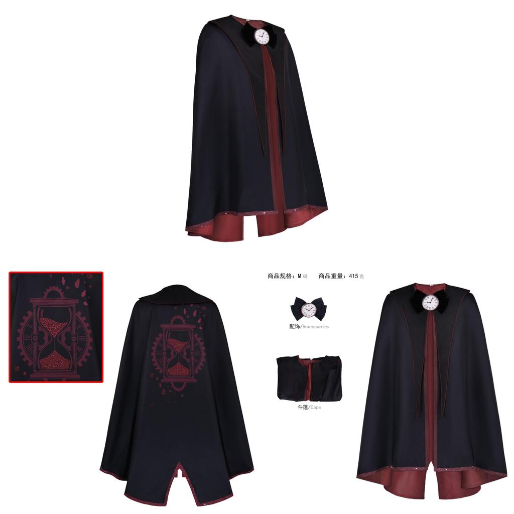Gothic Vampire Wizard Cape With Breathable Polyester Material For Cosplay And Performance