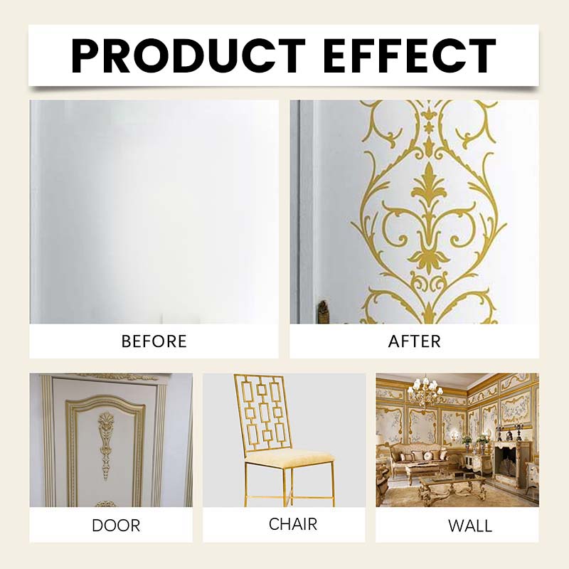 Weather Resistant Water-Based Metallic Gold Paint High Gloss UV Protection for Columns Railings Outdoor Furniture