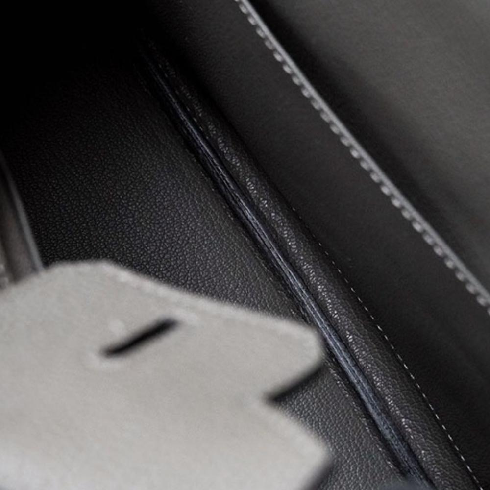 Høykvalitets spesiallaget semi-vokset tråd semi-håndsøm stålbeslag importert togo toppnarvet kuskinn håndveske med en følelse av luksus