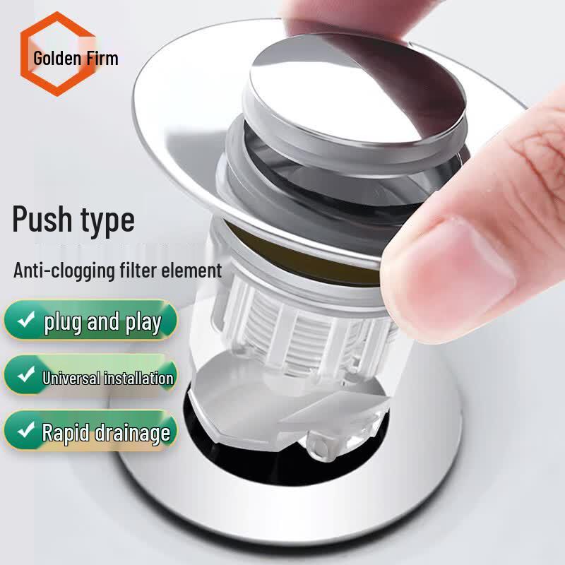 Jinguola ABS Pop-Up Basin Drain Stopper with Filter