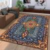 "Vintage Mystic Pattern Carpet with Geometric Symbols and Jewels Design" Suitable for use as an anti-slip for living room bedroom sofas