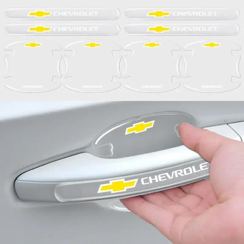 BSRJN1 4Pcs Car Door Protector Transparent Silica Gel Corner Guard Stickers Vehicle Accessories For Chevrolet Spark Sonic Camaro Volt