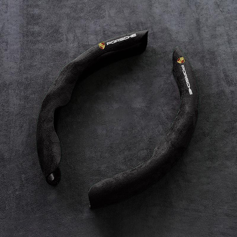 2 Pezzi Coprivolante Auto in Camoscio Antiscivolo Guscio Protettivo Per Porsche 911 Cayenne Carrera-GT 928 Panamera Boxster Macan 918