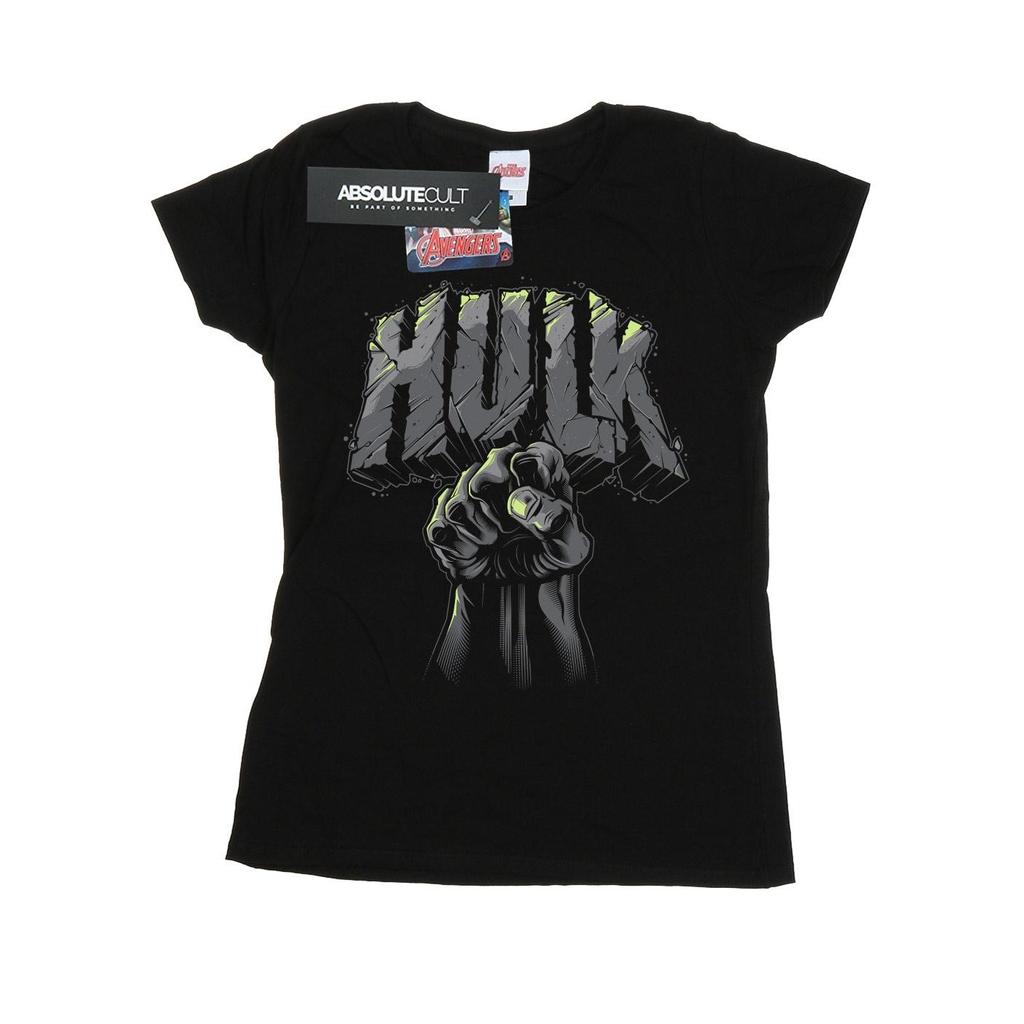 Marvel Womens/Ladies Hulk Punch Logo Cotton T-Shirt