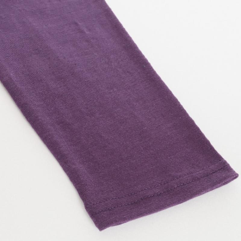 Shop Women Basic Semi Crop Round Neck Long Sleeve T shirT True Purple Dai Wsh