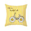 Pillow Cover Yellow Daisy Digital Print Pillow Cover Office Sofa Peach Skin Cushion Cover