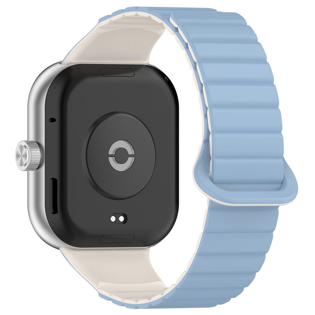 For Xiaomi Redmi Watch 4/Smart Band 8 Pro Watch Band Dual Color Silicone Magnetic Wrist Strap
