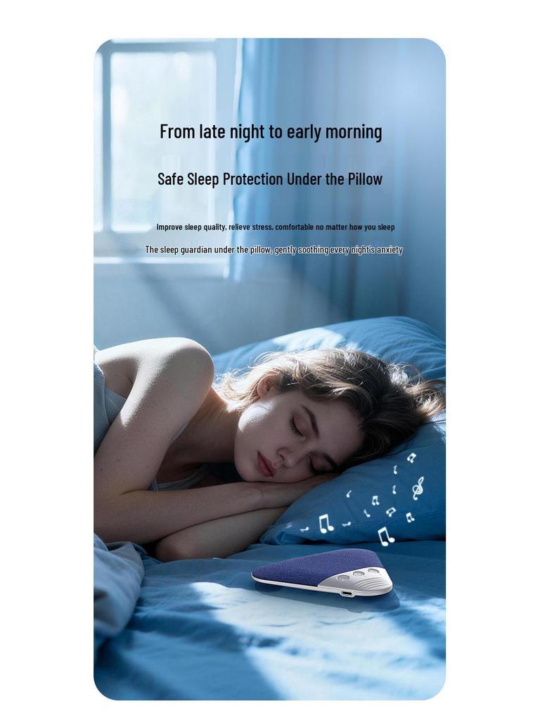 White Noise Bluetooth Pillow Speaker - Good Sound Quality Bedside Sleep Speaker