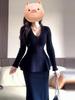 2025 Autumn French Knit Sweater & Waist-Cinched Skirt Set for Women & Girls
