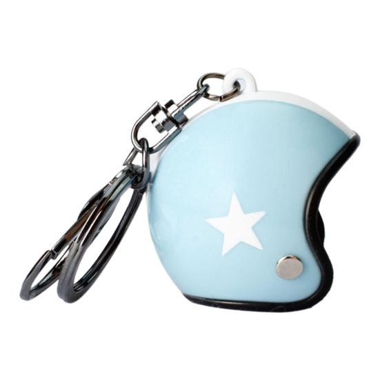 Cute Motorcycle Safety Helmet Shape Keychain Keyring Hanging Pendant Key Holder