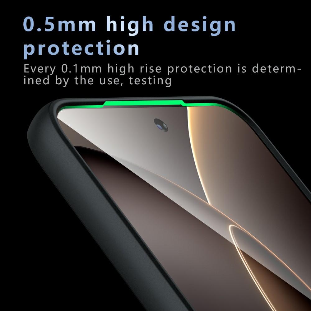 For Xiaomi 15S Pro Case Skin-Touch TPU+PC Matte Phone Shell,Transparent Black