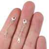 2pcs 925 Sterling Silver Extended Chain with Lobster Clasp Necklace Connectors for DIY Jewelry Making Bracelet Cloth Accessories