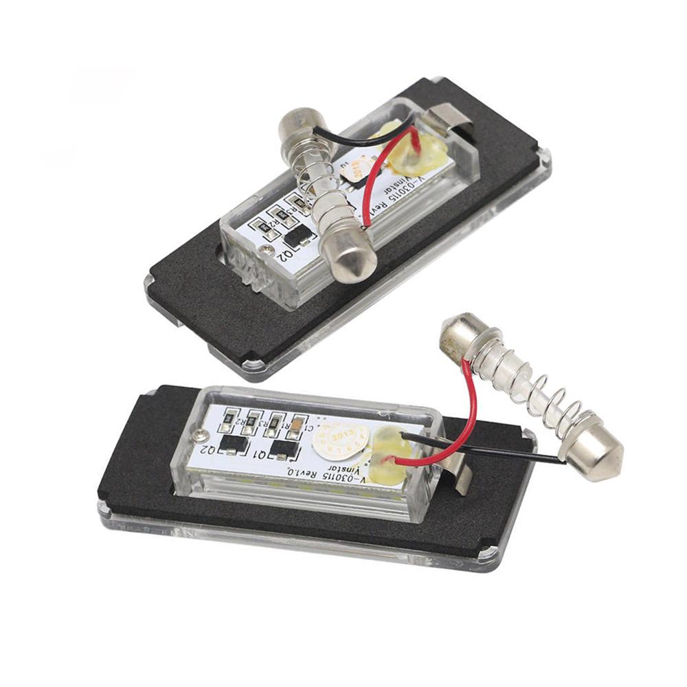 2PCS White 18SMD Car LED License Plate Light Lamp Beads for Mini Cooper R56 R57 R58 R59 Car Light