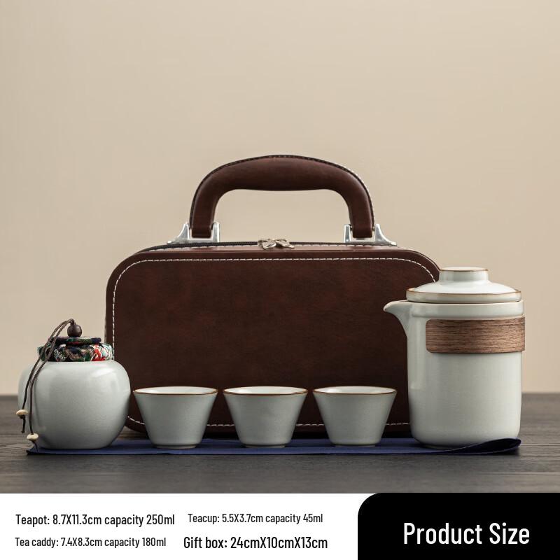 Shangqi Ru Kiln Travel Tea Set