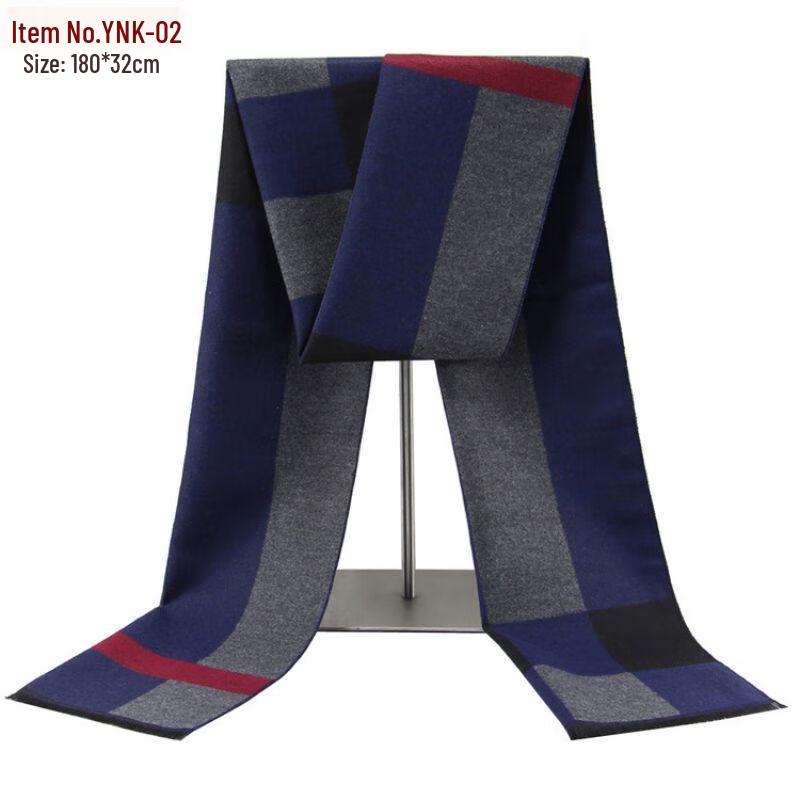 Мужской клетчатый шарф на осень/зиму