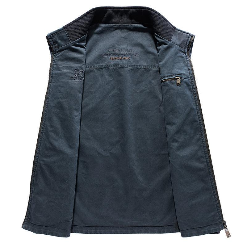 Spring and Autumn New Men's Outdoor Casual Reversible Vest Workwear Loose Camouflage Reversible Vest