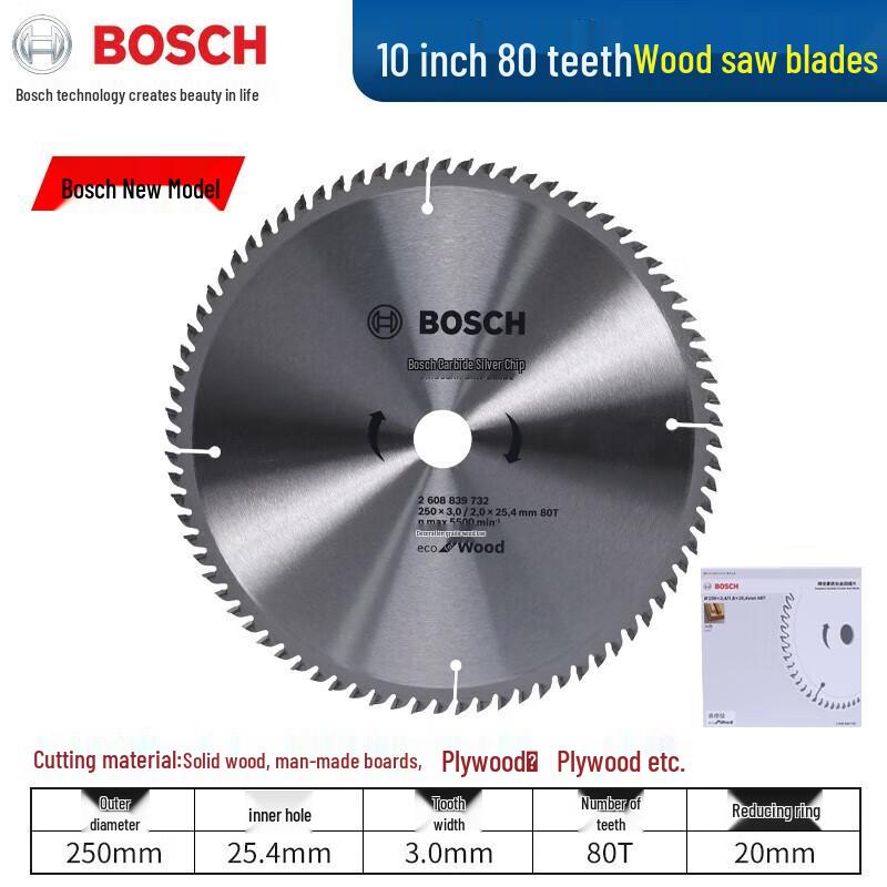 Bosch Circular Saw Blades for Wood & Aluminum CN plug (adapter included)
