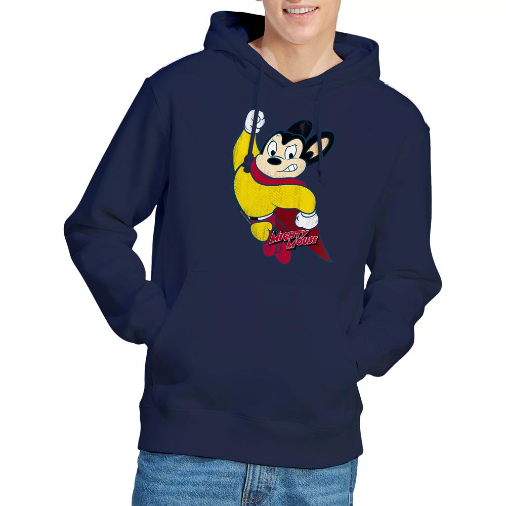 Mighty Mouse Mens Classic Hero Hoodie