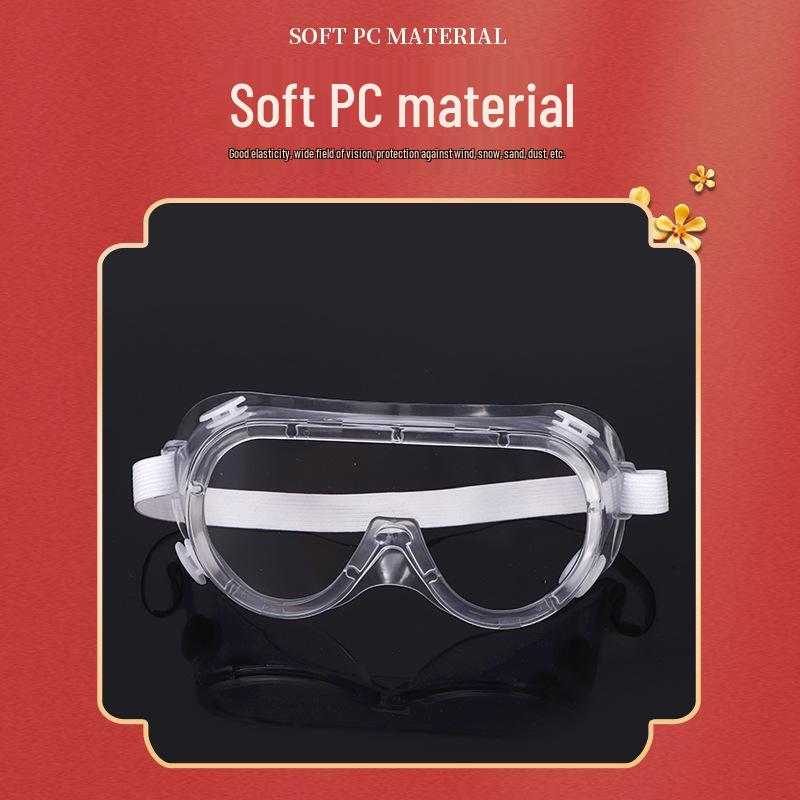 Four-Lens Anti-Fog Protective Goggles: Windproof, Sandproof, Impact-Resistant, Anti-Splash, Dustproof Industrial Safety Glasses.