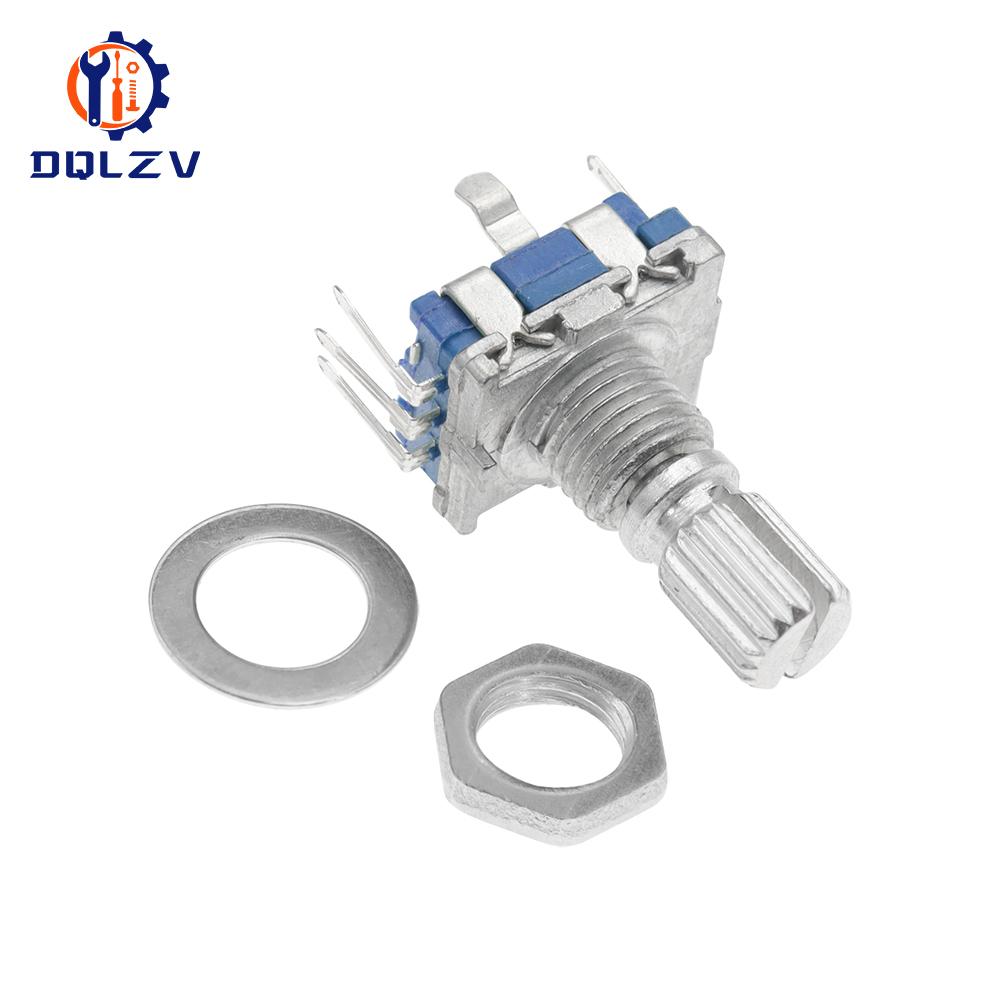 360 Degree Rotary Encoder EC11 With Push Button 5Pin 20 Positions 20 Pulse Code Switch Handle 15/20MM Digital Potentiometer