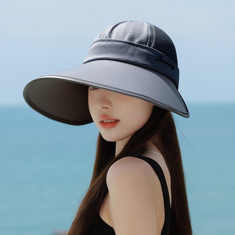 Polyester Sun Hat With Large Brim For Outdoor Sun Protection And Fashion Casual Wear