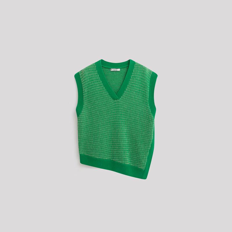 Women's V-Neck Wool Blend Knit Vest