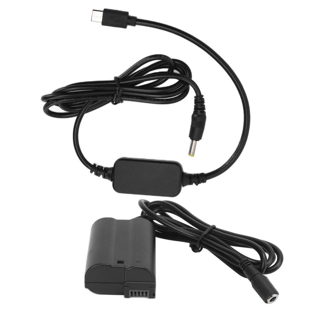 Type C USB To EN‑EL15 Dummy Battery Power Bank Cable for Nikon D810 Z5 6 7 II D750 Camera