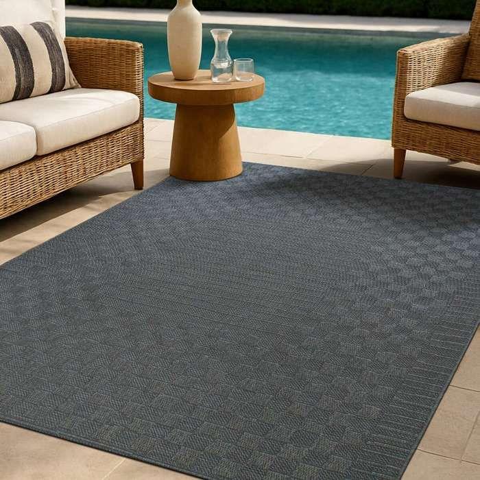 Tapis salon aspect jute gris 190x290