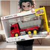 Kids' Pull-back Fire Truck Engineering Toy Set with Gift Box
