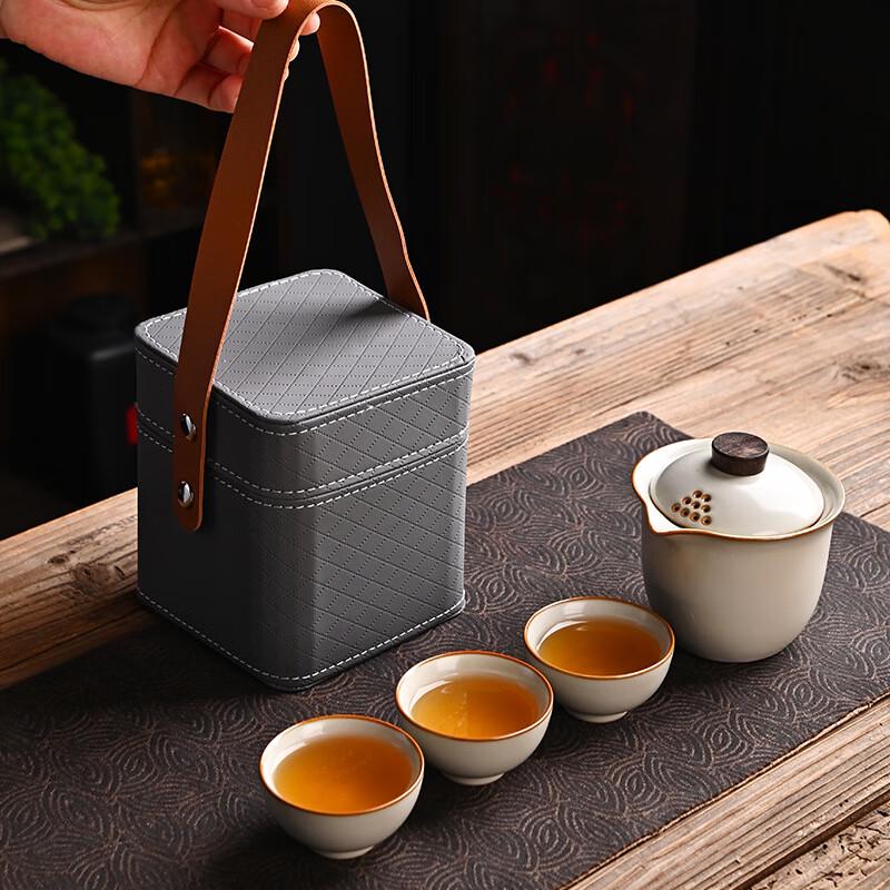 Zhi Shi Ru Kiln Portable Travel Tea Set