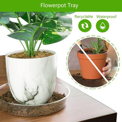 5/10/20pcs Transparent Plastic Plants Flower Pot Tray Kit Non-slip Round Flowerpot Trays for Indoor Outdoor Home Garden Supplies