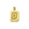 2pcs Letter Brass Charm Pendant 18K Gold Plated Rectangle " A-Z "Pendants For DIY Making Necklace Jewelry Findings  27mm X 16mm