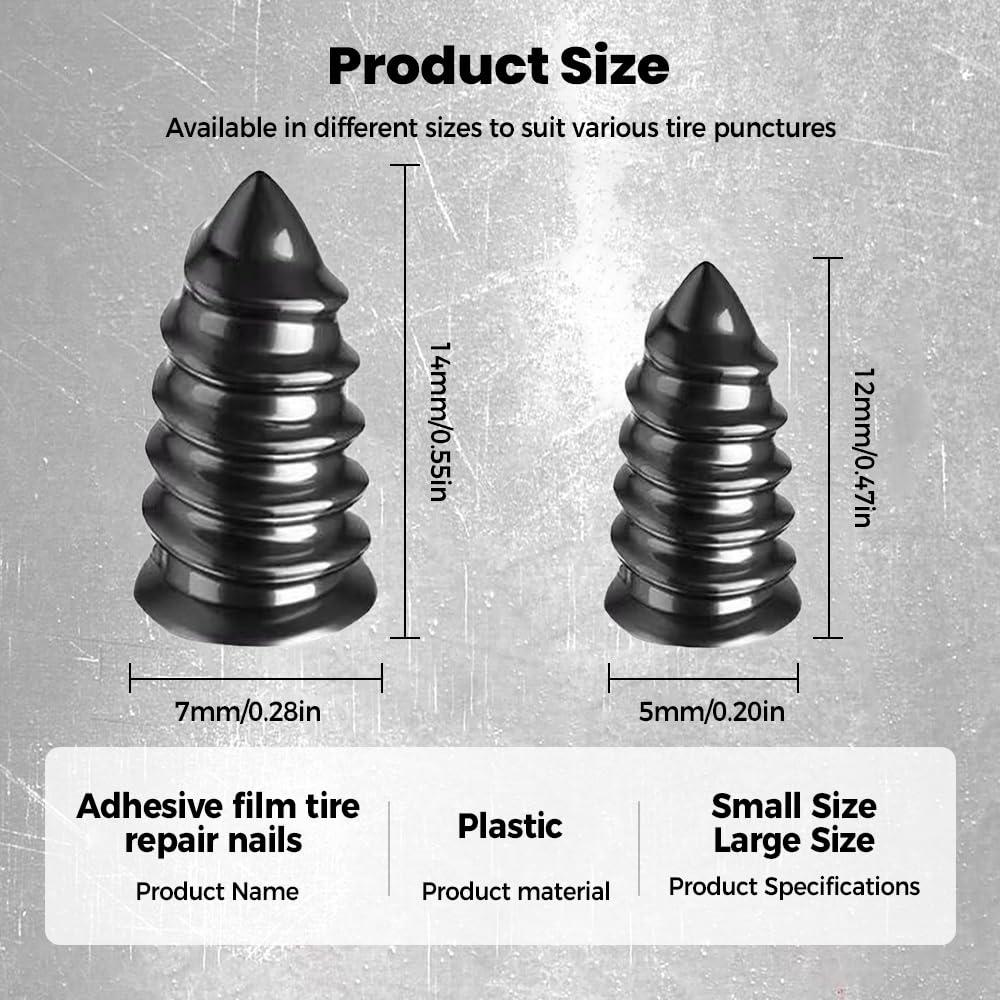 Car Tires Nails Spikes Car Flat Tubeless Tire Repair Kit Truck Scooter Rubber Motorcycle Anti-puncture Kit Screw Film Nail