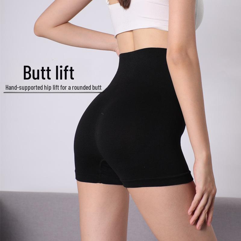 High-Waist Honeycomb Tummy-Lifting Seamless Boxer Shorts for Women