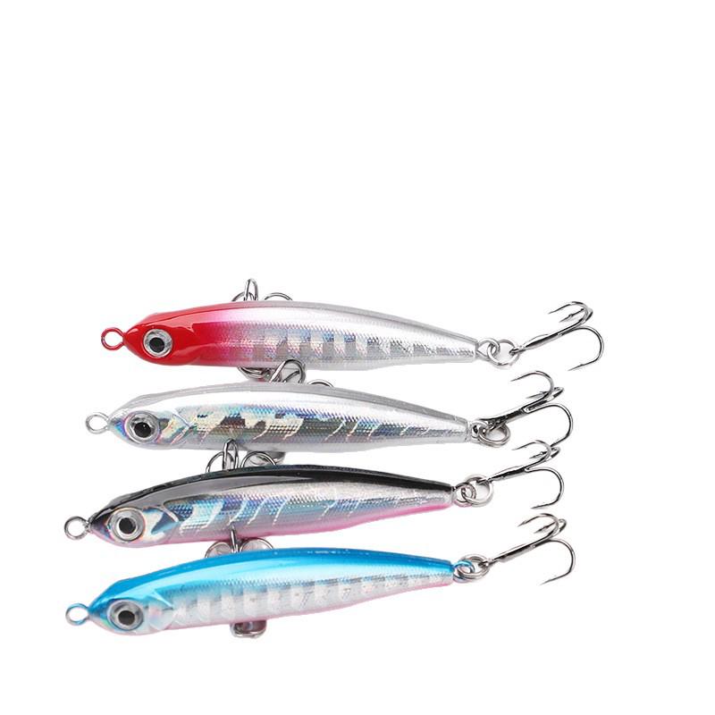Little Silver Sinking Pencil Lure 3.2g: Long-Cast Wobbling Artificial Bait for Freshwater Fishing