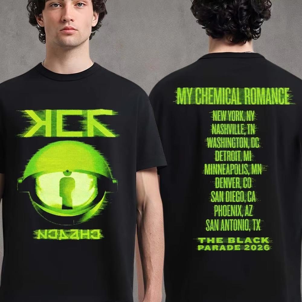 My Chemical Romance The Black Parade Tour UK Nové Unisex Tričko Bavlna Unisex Dámské Populární Móda Fanoušek Ležérní Tričko