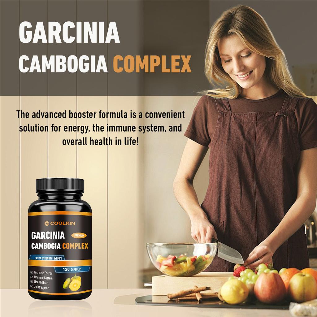 6-in-1 Garcinia Cambogia Potent Supplement, Gentle and Easily Absorbed, Suitable for Both Men and Women