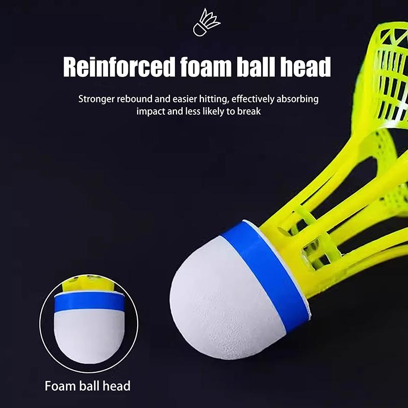6/12Pcs Led Light-Up Badminton Balls Colorful Led Foamed Sport Badminton Shuttlecocks Children Luminous Badmintons Supplies