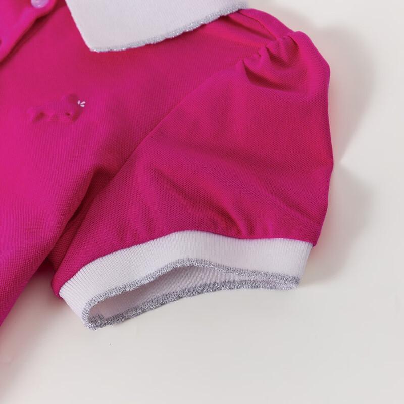 Desa Girls' Academy Style Knitted Short Sleeve T-Shirt