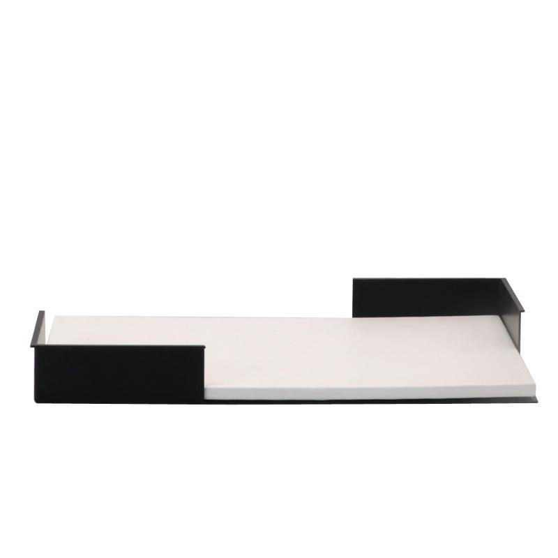 

Современный простой мраморный поднос из искусственной кожи с металлической ручкой, креативные планетарные украшения, мягкое украшение для гостиной