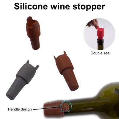 Silicone Wine Stoppers Reusable Bottle Seal Caps Champagne Beer Stopper Wine Cork for Home Travel Use