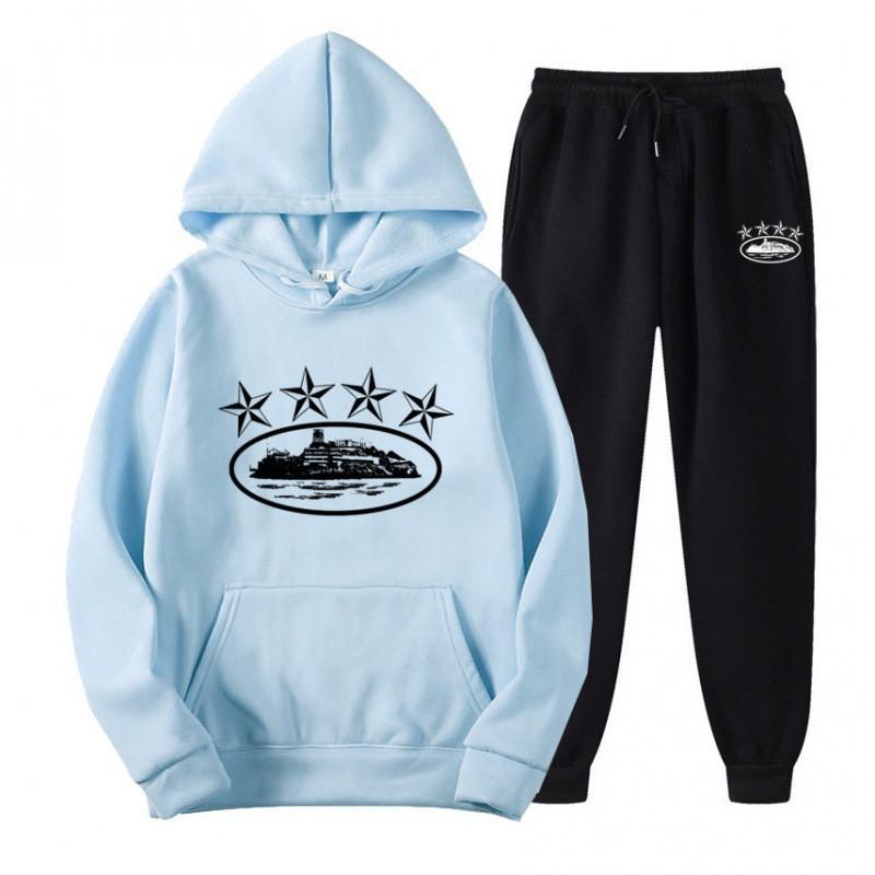 Tuta Sportiva con Cappuccio Oversize Foderata in Pile Misto Cotone per Uomo Donna Streetwear Outfit Invernale Casual Hip Hop