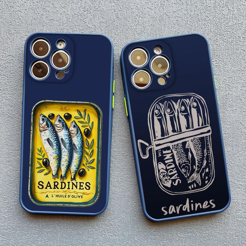 Colorful Sardine Lobster Fish Ocean Animaldiy Phone Case For IPhone 13 Mini 12 11 Pro Max 17 15 16 14 Pro Max Plus XR XS X Cover