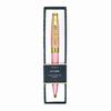 Retractable Ballpoint Pen - DRAEGER PARIS - Pastel Chic - Pink and Gold - Black Ink - Elegant Design