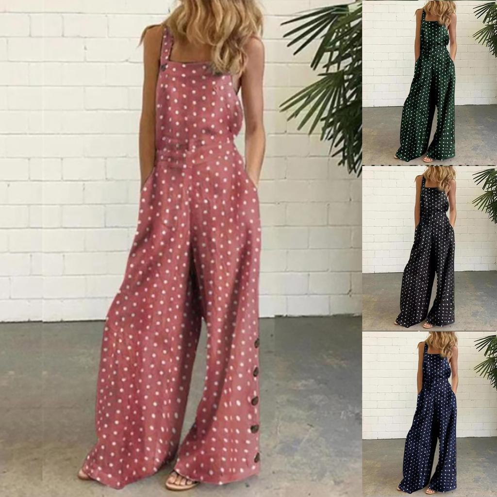 -Floral Print Side Pockets Long Pants main image 1