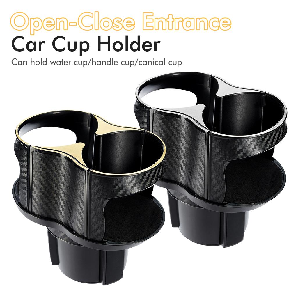 Car Cup Holder In-Car Center Console Drink Holder 2-in-1 Dual Cup Storage Rack Ashtray & Tea Cup Holder